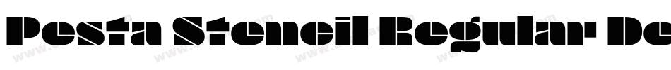 Pesta Stencil Regular Demo字体转换